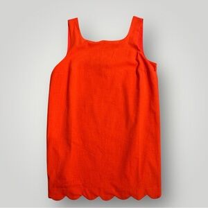 Kate Spade New York Orange Scalloped Hem Shift Dress Size Large NWT